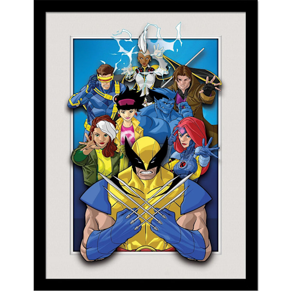 Marvel X-Men karaktärer Breakout inramad affisch 40cm x 30cm Multi Multicoloured 40cm x 30cm