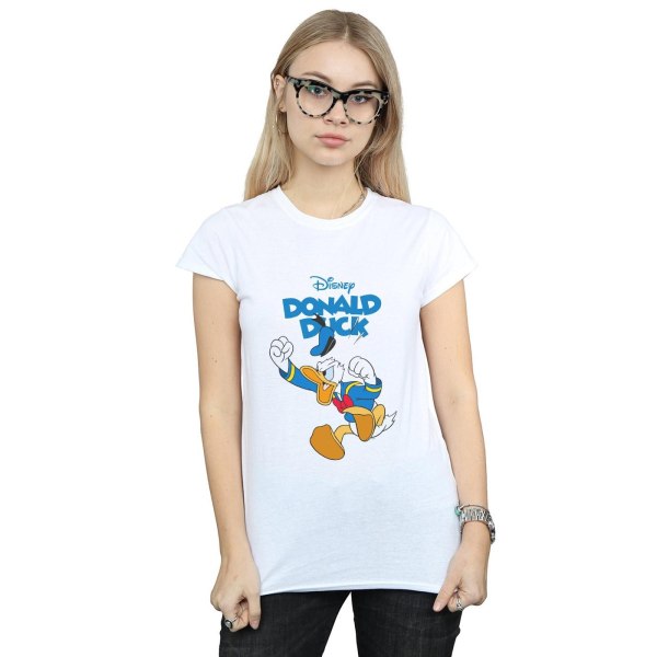 Disney Womens/Ladies Donald Duck Furious Donald Bomull T-shirt White S