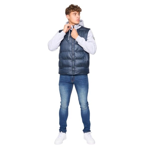 Bewley & Ritch Brookers Jersey Pufferjacka för män XL Navy Navy XL