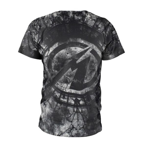 Metallica unisex -tröja med stenad rättvisa med all-over- print för vuxna S Black S