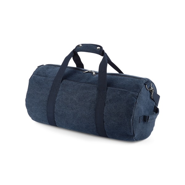 Bagbase Vintage Canvas Duffle Bag One Size Oxford Marinblå Oxford Navy One Size