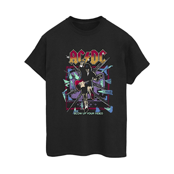 ACDC Dam/Damer Blow Up Your Video Jump Bomull Boyfriend T-S Black L