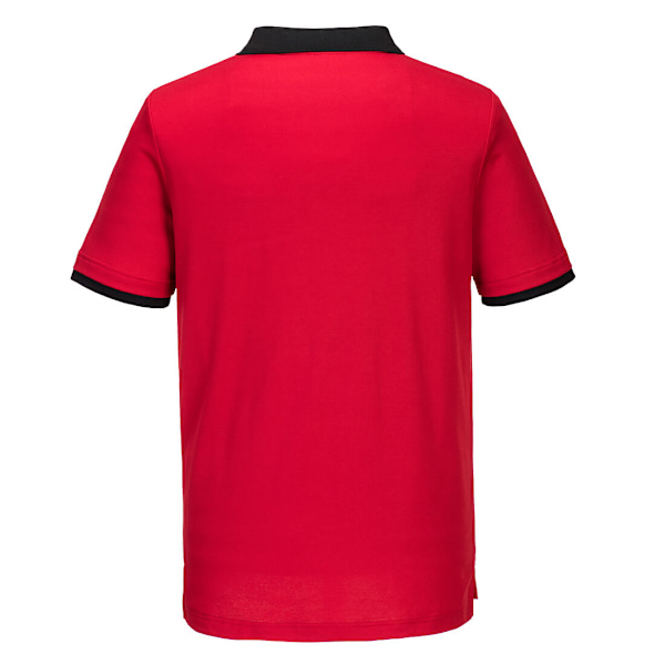 Portwest Herr Bomull Aktiv Polotröja 3XL Röd/Svart Red/Black 3XL