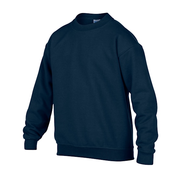 Gildan Barn/Barn Tungt Blandat Crew Neck Sweatshirt 12-14 År Marinblå Navy 12-14 Years