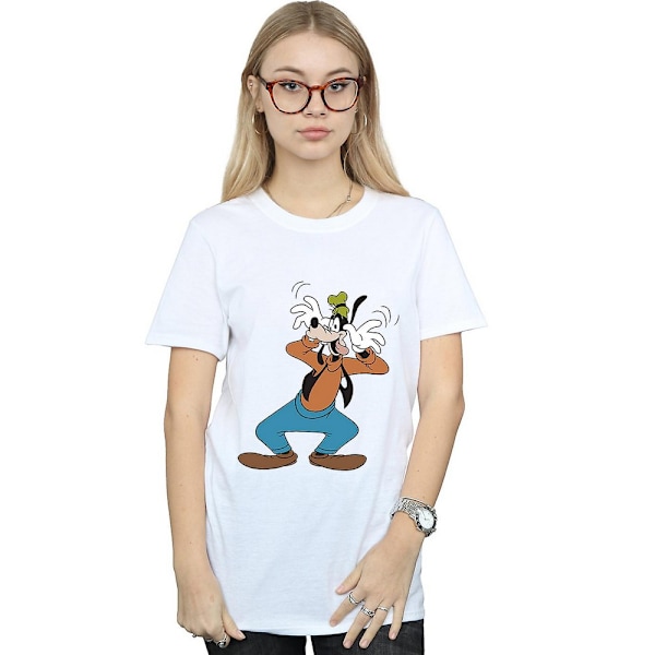 Disney Dam/Kvinnor Crazy Goofy Boyfriend T-Shirt XXL Vit White XXL