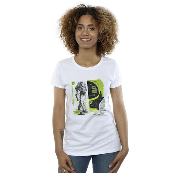 Disney Dam Lightyear Buzz Tech Panel T-shirt i bomull S White S