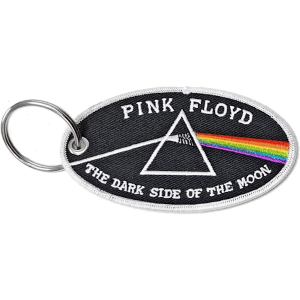 Pink Floyd Dark Side Of The Moon Oval Dubbelsidig Patch Nyckelring Black/White One Size