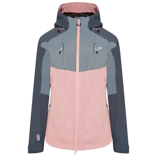 Dare 2B Dam/Kvinnor Diverse II Vattentät Jacka 16 UK Powder Powder Pink/Bluestone 16 UK