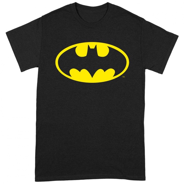 Batman Unisex Vuxen Logotyp T-shirt L Svart/Gul Black/Yellow L