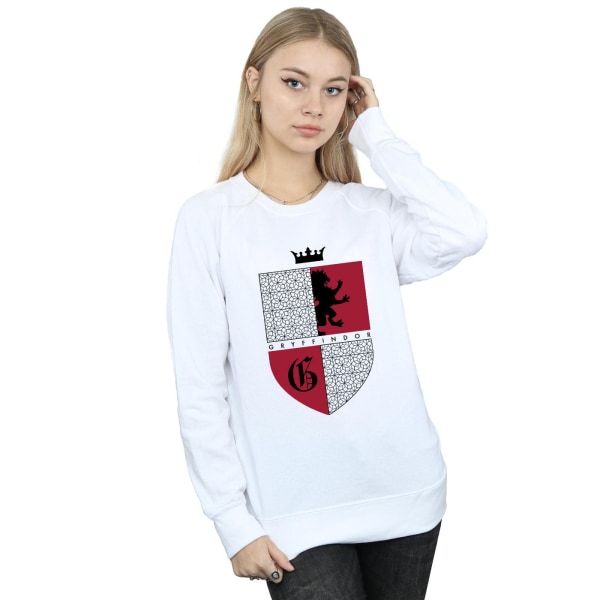 Harry Potter Dam/Dam Gryffindor Shield Sweatshirt L Vit White L