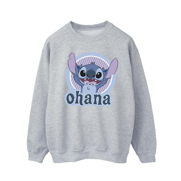 Disney Herr Lilo And Stitch Ohana Cirkel Sweatshirt XXL Sports Sports Grey XXL