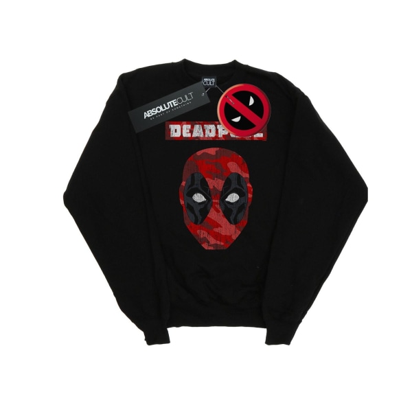 Marvel Dam/Ladies Deadpool Camo Head Sweatshirt L Svart Black L