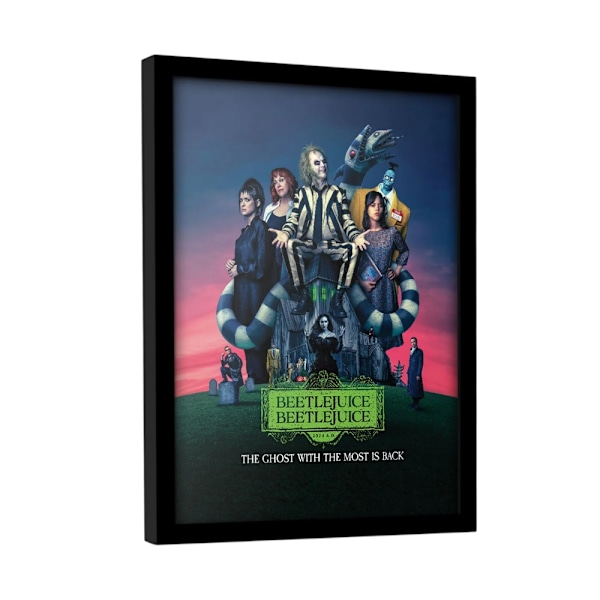 Beetlejuice Beetlejuice Spöket Med Stort S Är Tillbaka Inramad Multicoloured 40cm x 30cm