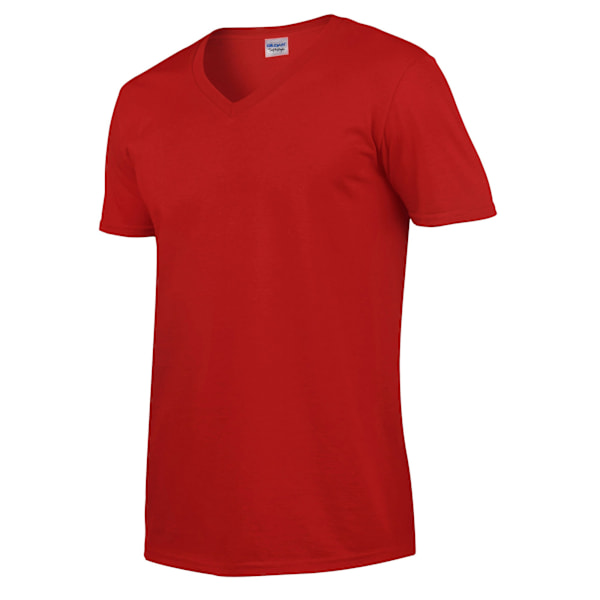 Gildan Unisex Vuxen Softstyle V-ringad T-shirt L Röd Red L
