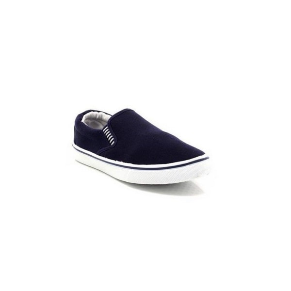 Dek Mens Gusset Casual Canvas Yachting Shoes 8 UK Marinblå Navy Blue 8 UK