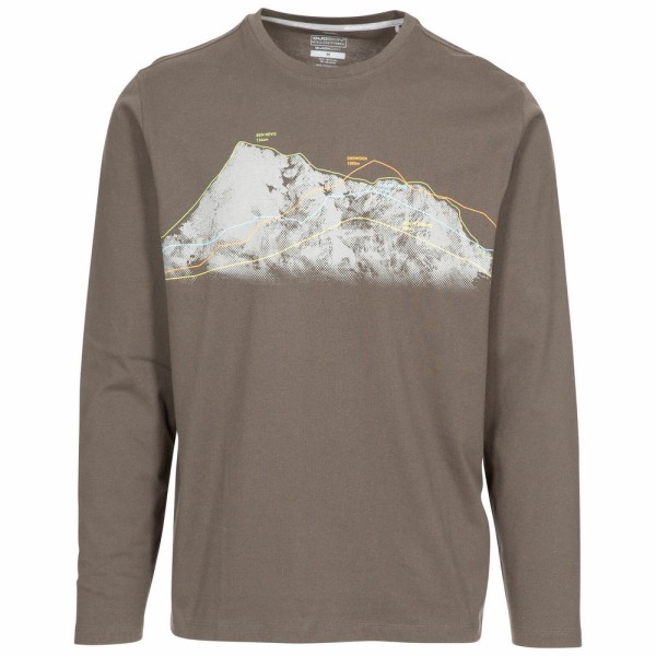 Trespass Mens Wrenburyton långärmad T-shirt XL Khaki Khaki XL