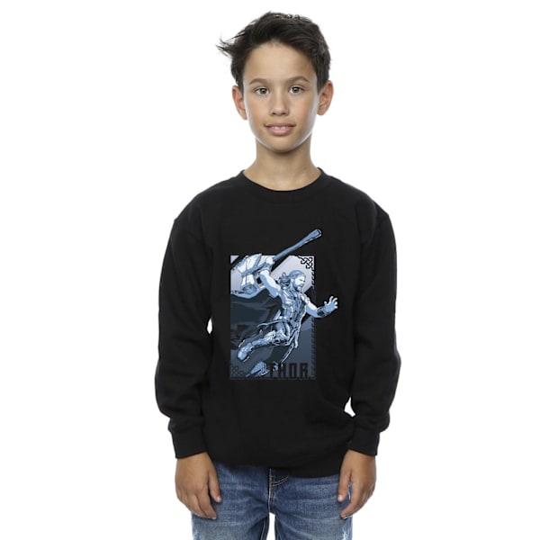 Marvel Boys Thor Love And Thunder Attack Sweatshirt 5-6 år B Black 5-6 Years