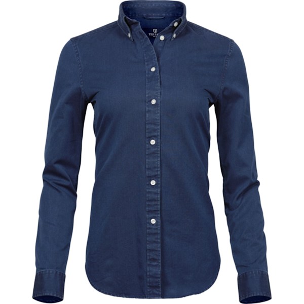 Tee Jays Dam/Kvinnor Långärmad Casual Twill Skjorta XS Indigo Indigo XS