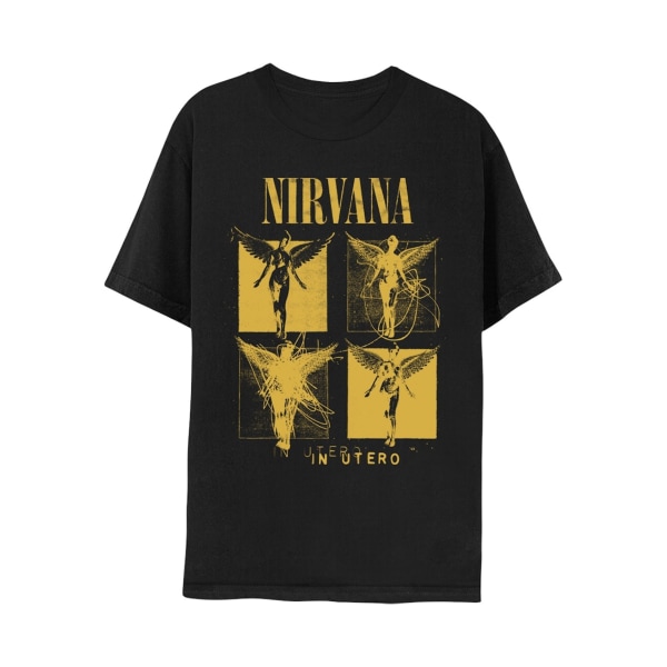 Nirvana Unisex Adult In Utero Grid T-shirt XL Svart Black XL