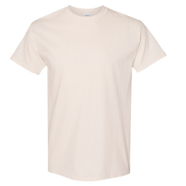 Gildan Herr T-shirt i kraftig bomull med korta ärmar 2XL Naturlig Natural 2XL