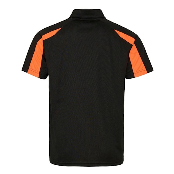 AWDis Cool Mens Contrast Polo Shirt M Jet Black/Electric Orange Jet Black/Electric Orange M