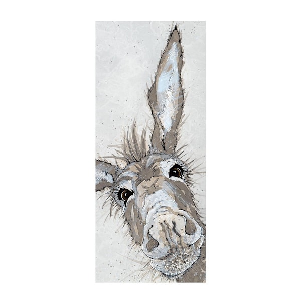 Bev Davies Happy Donkey Print 50cm x 100cm Grå/Brun Grey/Brown 50cm x 100cm