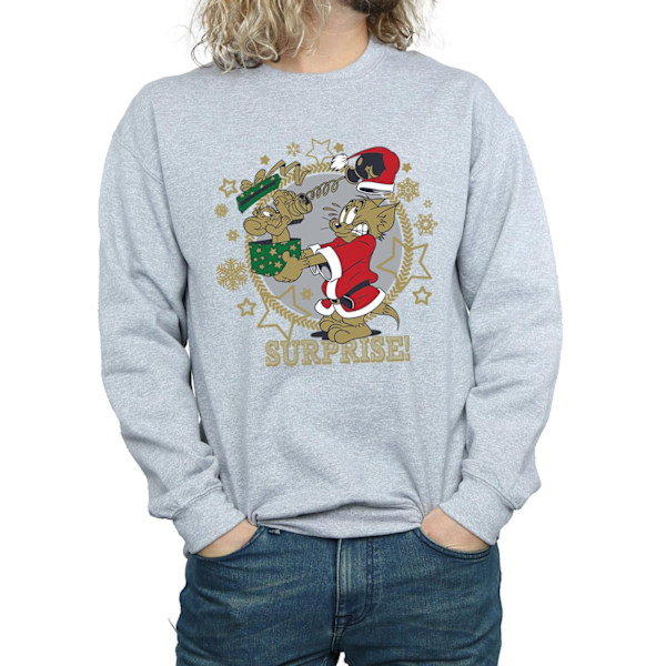 Tom And Jerry Herr Jul Överraskning Sweatshirt M Sports Grey Sports Grey M