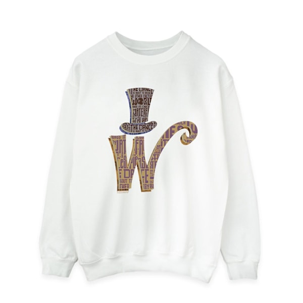 Willy Wonka Herr W Logotyp Mössa Sweatshirt XL Vit White XL