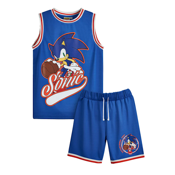Sonic The Hedgehog Pojkar Basketbolltröja Och Shorts Set 3-4 År Blue 3-4 Years