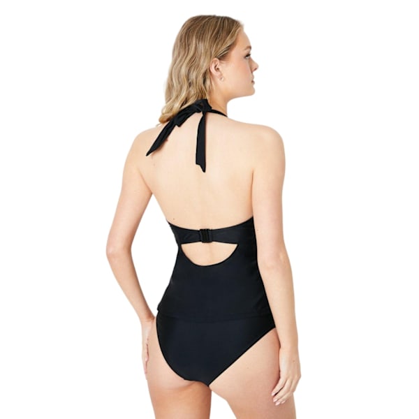 Snygg Tankini Topp för Kvinnor/Dam med Plunge 36E Svart Black 36E