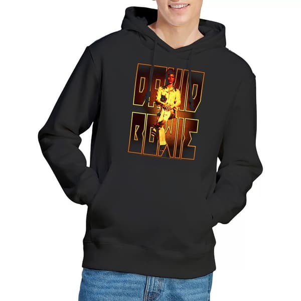 David Bowie Herr Perched Hoodie S Svart Black S