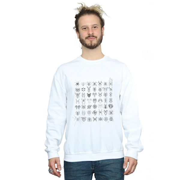 Marvel Herr Spider-Man Spidey Symbols Sketched Sweatshirt L Vit White L