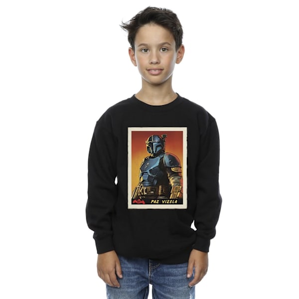 Star Wars Boys The Mandalorian Paz Vizla Card Sweatshirt 5-6 år Black 5-6 Years