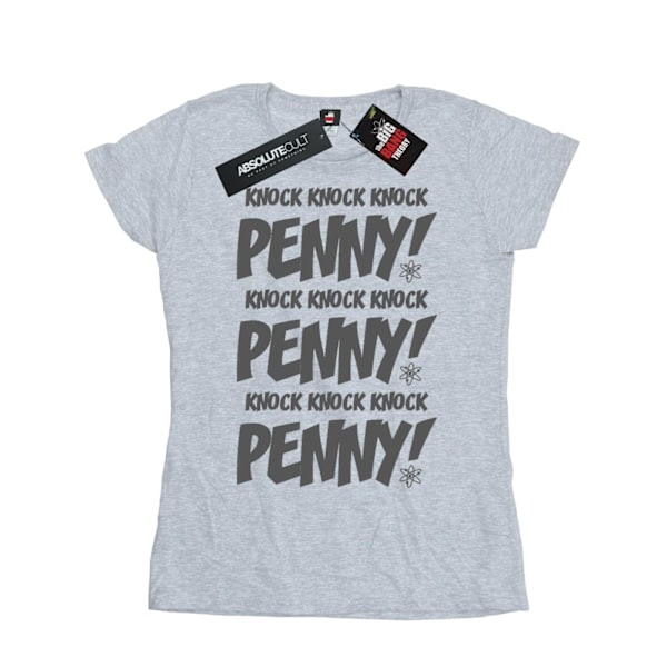 The Big Bang Theory Damkläder Knock Knock Penny Bomull T-shirt Sports Grey XL