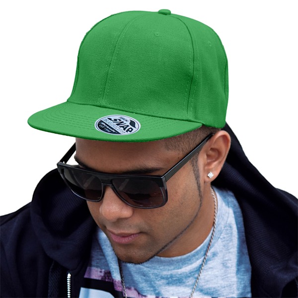 Result Headwear Bronx Original Flat Peak Snapback Cap One Size Emerald One Size