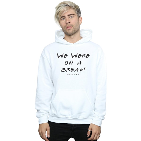 Friends Mens We Were On A Break Text Hoodie 4XL Vit White 4XL