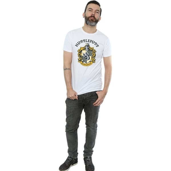 Harry Potter Herr Hufflepuff T-shirt i bomull L Vit White L