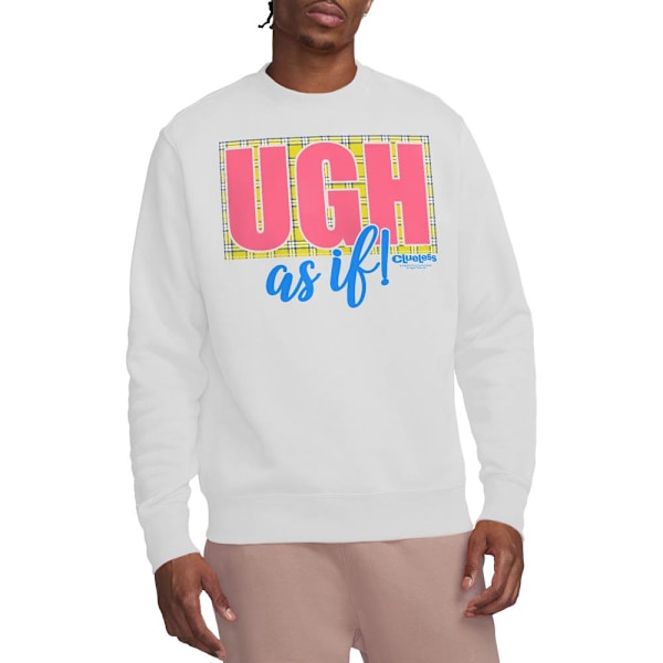 Clueless Unisex Vuxen Ugh As If Sweatshirt M Vit White M