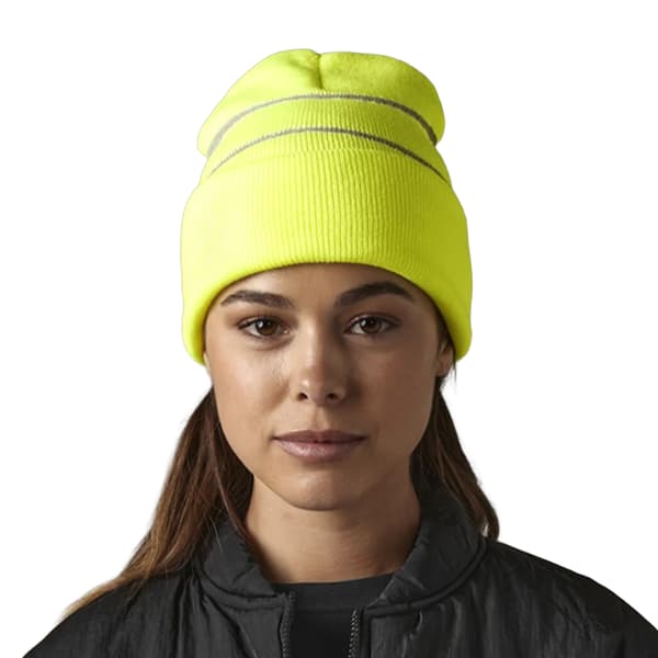 Beechfield Enhanced-Viz Beanie En Storlek Fluorescerande Gul Fluorescent Yellow One Size