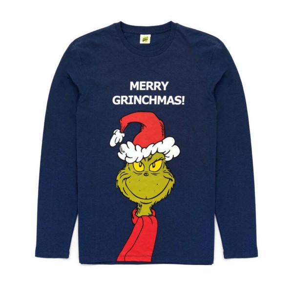 The Grinch Mens Christmas Pyjamas Set XXL Navy Navy XXL