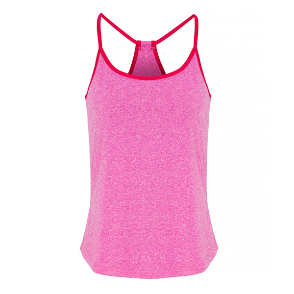 TriDri Dam/Kvinnors Yogaväst S Rosa Melange/Hot Pink Pink Melange/Hot Pink S