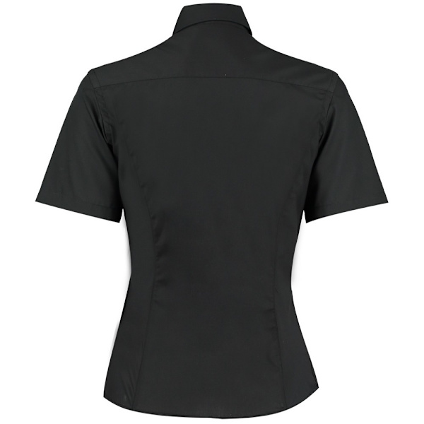 Kustom Kit Dam/Dam Short Sleeve Business/Work Shirt 26 Svart Black 26
