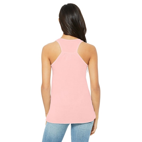 Bella + Canvas Dam/Kvinnor Racerback Flowy Tank Top M Soft Pi Soft Pink M