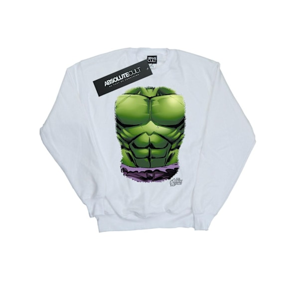 Marvel Womens/Ladies Hulk Chest Burst Sweatshirt XL Vit White XL