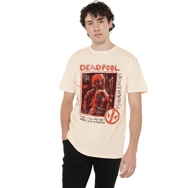 Deadpool & Wolverine Herr Maximum Effort Deadpool T-Shirt L Nat Natural L