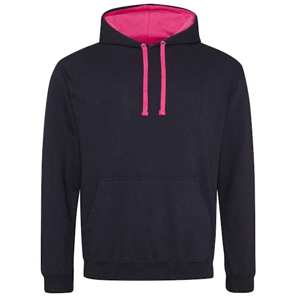 Awdis Dam/Dam Varsity Hoodie S Jet Black/Hot Pink Jet Black/Hot Pink S