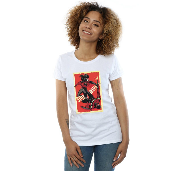 Marvel Womens/Ladies Spider-Woman Fight T-shirt i bomull S Vit White S