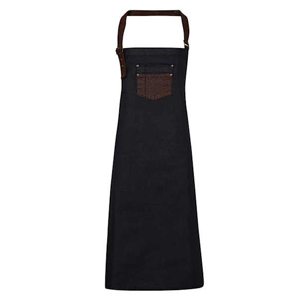 Premier Unisex Vuxen Division Vaxad Look Faux Läder Denim Bi Indigo/Brown Denim One Size