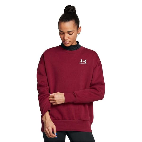 Under Armour Dam Essential Oversized Sweatshirt 10 UK Red 10 UK
