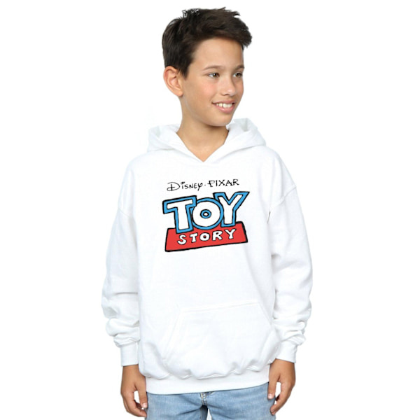 Disney Boys Toy Story Cartoon Logo Hoodie 7-8 år Vit White 7-8 Years